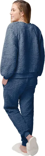 Vista 2 de FOCO NCAA - Conjunto de pantalones de camisa Sherpa para mujer