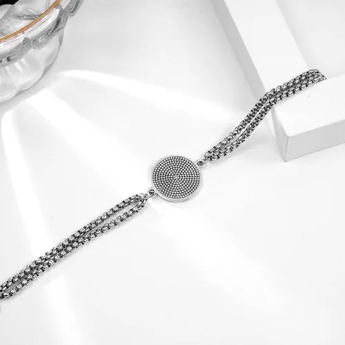 Vista 5 de KINGWHYTE S925 Sterling Silver USASt ChristopherSt Michael Bracelet Virgin Mary Womens Adjustable Bracelet Memorial Protection Bracelet for Men