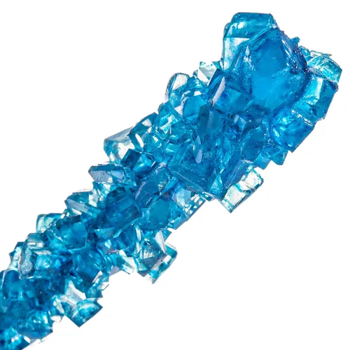 Vista 5 de Blue Rock Candy - Palitos de azúcar con sabor a frambuesa azul, 12 recuerdos de fiesta envueltos individualmente