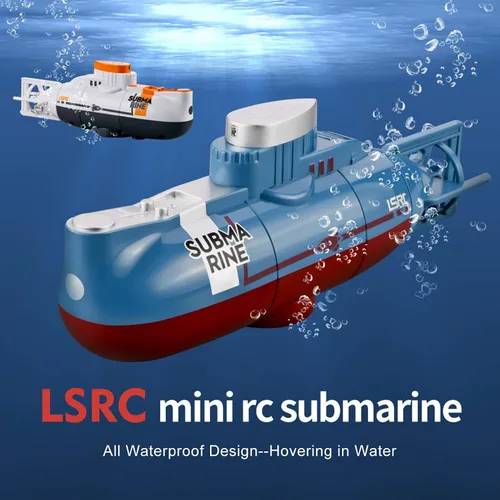 Vista 2 de GoolRC Mini submarino RC, LSRC-SMI barco de control remoto impermeable buceo juguete (azul)