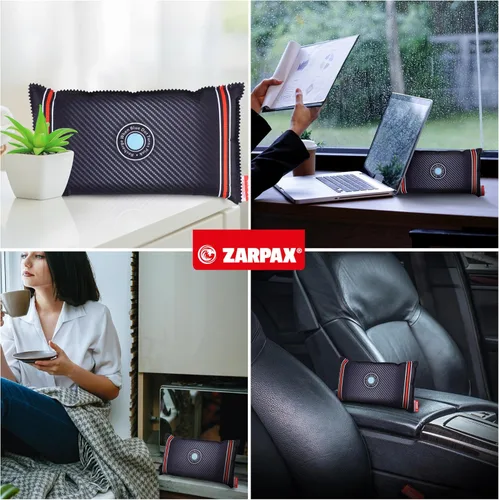 Vista 7 de Zarpax Deshumidificador de coche Mega Pack – Absorbe la humedad y la condensación – 100% a prueba de fugas – Reutilizable (2.2lbs/1kg)