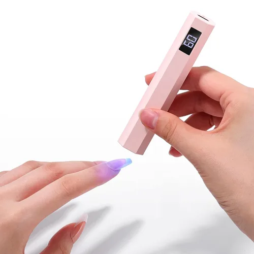 Vista 12 de SAVILAND Essentials Lámpara de uñas LED manos libres: luz UV rosa de secado rápido con soporte plegable LCD visible Temporizador de 20/60s lámpara