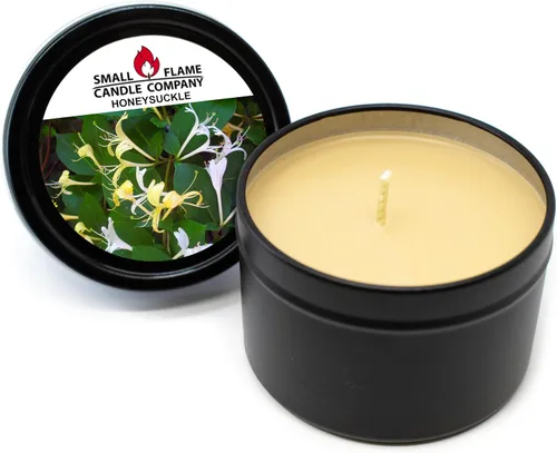 Vista 17 de Vela de soja de coco natural hecha a mano de Small Flame Candle Company (frambuesa y vainilla negra)