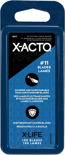 Vista 2 de X-ACTO Cuchillas para cuchillos, hojas # 11, punta fina clásica, paquete de 100 unidades, afiladas, duraderas, para cortar y recortar