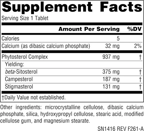 Vista 2 de Source Naturals Mega Strength Beta Sitosterol 375mg - 60 Tabletas