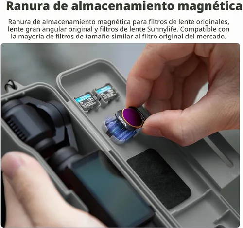 Vista 4 de Funda protectora con cordón compatible con Osmo Pocket 3 Funda de protección completa de plástico Funda de transporte de viaje para bolsillo 3