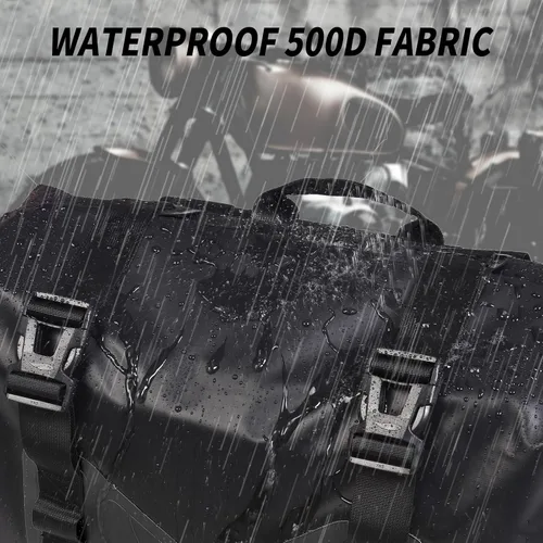 Vista 4 de 30L Bolsas de equipaje para motocicleta para viajes en moto - Bolsas de alforjas para motocicletas - Bolsa desmontable para scooter, Honda, Suzuki