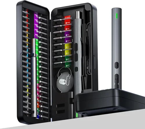 Vista 9 de LIFEGOO Juego de Mini Destornillador Eléctrico, 58 en 1 Destornillador de Precisión Eléctrico Inalámbrico con 50 Puntas Magnéticas Pequeño