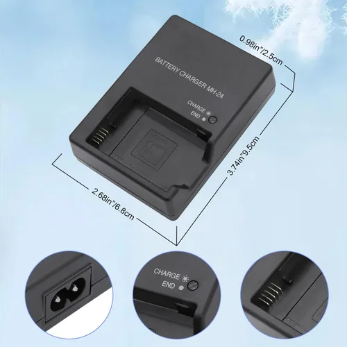 Vista 7 de EN-EL14 EN-EL14A - Batería de 1230 mAh con cargador rápido MH 24 para Nikon D3100 D3200 D3300 D3400 D3500 D5100 D5200 D5300 D5500 D5600 P7 000