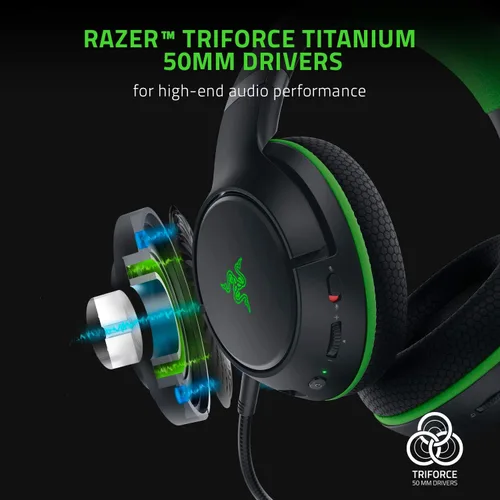 Vista 2 de Wireless Xbox Gaming Headset Razer Kaira Pro with Titanium Drivers & Supercardioid Mic - Black