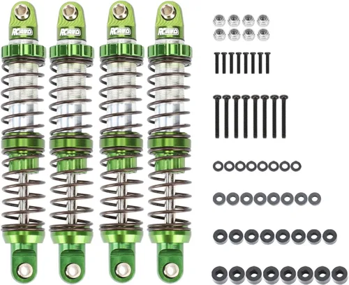 Vista 14 de RCAWD 7075 Amortiguadores de 80mm Universales para 1/10 RC Crawler, Mejoras para SCX10 I II III Pro 90046 AXI231017 TRX4 TRX6 Redcat D90 MST RC Negro