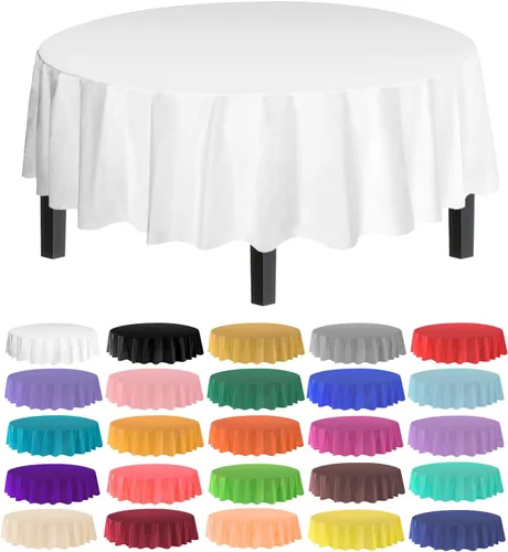 Vista 30 de allgala Juego de 12 manteles de plástico premium para mesa, desechables - 54 x 108 pulgadas - Impermeable, resistente a manchas, fácil de limpiar