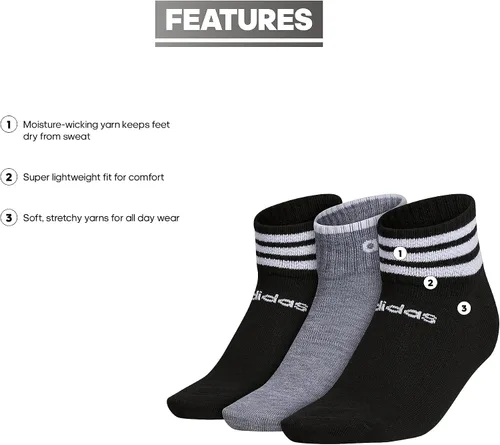 Vista 2 de adidas Women's 3-Stripe Low Cut Socks (3-Pair)