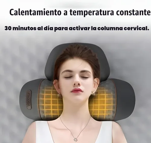 Vista 7 de Almohada de masaje cervical con calefacción 3 en 1 Soporte cervical de espuma viscoelástica Almohada de relajación para el hogar y la oficina
