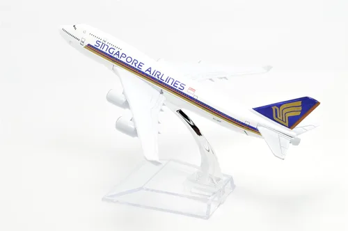 Vista 8 de TANG DYNASTY 1:400 6.3 in B747-400 Singapore Airlines Metal Avión Modelo Avión Modelo Avión Juguete