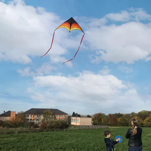 Vista 4 de Large Single Line Beach Kite for Adults,Easy to Fly Kites for Kids Age 4-12