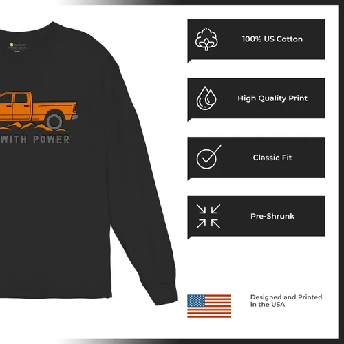 Vista 130 de Tee Hunt Camisetas gráficas y camisetas sin mangas para hombre Roll with Power Pickup Truck