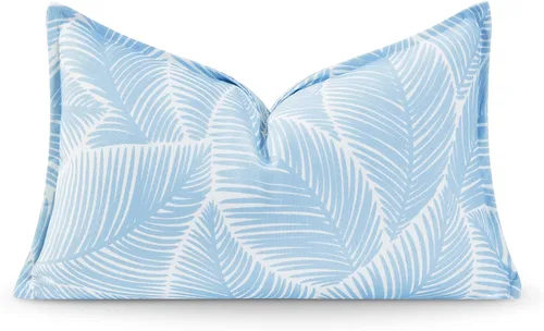 Vista 12 de Hofdeco Premium - Funda decorativa para cojín de estilo Coastal Hampton, para patio, interior y exterior, de 18 x 18 pulgadas, resistente al agua