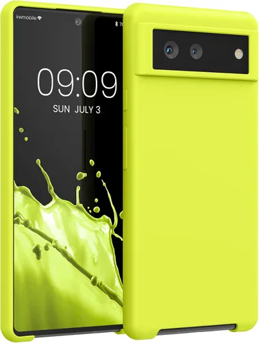 Vista 231 de kwmobile Funda Compatible con Google Pixel 6 Pro - Funda de Teléfono de Silicona TPU con Acabado Suave - Azul Caribe