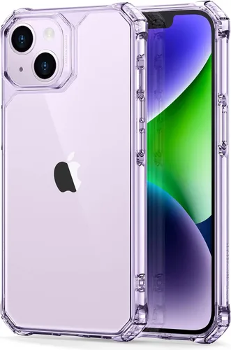 Vista 9 de ESR Funda para iPhone 14/iPhone 13, protección de grado militar con esquinas que absorben los golpes, parte trasera acrílica resistente a