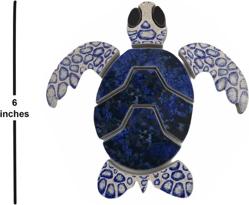 Vista 7 de Aquatic Custom Tile Blue Sea Turtle Group - Mosaico de piscina de porcelana