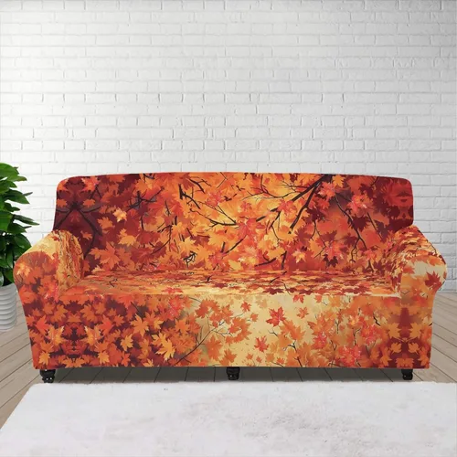Vista 87 de Horeset Funda elástica para silla con diseño de flores hippie otoñales, funda para sofá, lavable, protección de muebles con espuma antideslizante