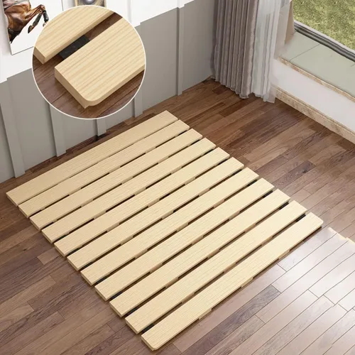 Vista 4 de Tabla de cama plegable, Tatami Bedstead de madera maciza a prueba de humedad, marco de tablón plegable y transpirable (tamaño : 23.6 x 74.8 in)