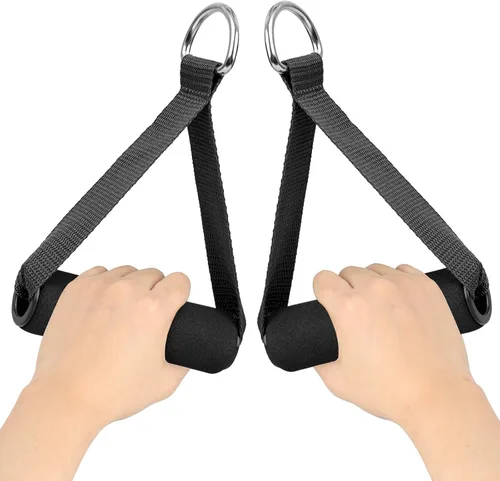 Vista 3 de Bandas de resistencia de 4 piezas con asas de tracción, mango de espuma, equipo de fitness de repuesto para yoga, entrenamiento de fuerza
