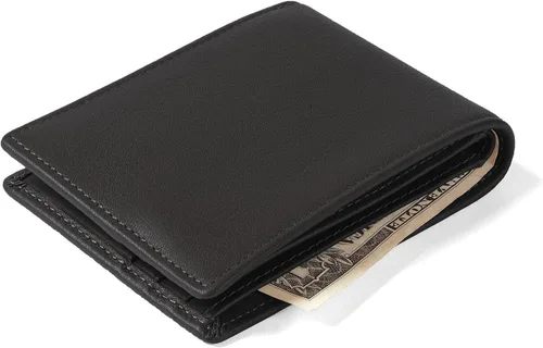 Vista 7 de Leatherology Cartera Bifold Delgada para Hombres – Cartera Delgada de Bolsillo Frontal con 6 Ranuras para Tarjetas, Compartimento para Billetes y 2
