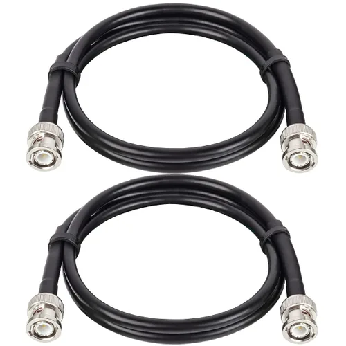 Vista 8 de MOOKEERF Cable BNC de 1 pie, paquete de 2 unidades de baja pérdida KMR240 BNC macho a macho cable coaxial de 50 ohmios para radioaficionado