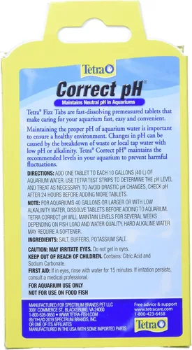 Vista 2 de Tetra Corregir el pH, mantiene el pH natural en acuarios, 8 unidades Mantiene los niveles de pH para garantizar un ambiente saludable