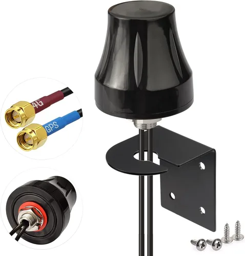 Vista 9 de Bingfu Antena MIMO macho 4G LTE SMA Soporte fijo al aire libre Antena impermeable para 4G LTE Wireless CPE Router Hotspot Celular IoT Puerta