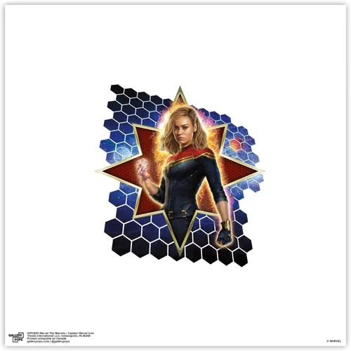 Vista 9 de Trends International Gallery Pops Marvel The Marvels - Póster de pared con icono del Capitán Marvel, 12.00 x 12.00 pulgadas, versión de marco negro