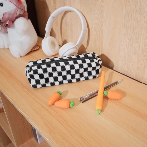 Vista 2 de Estuche para lápices, estuche para bolígrafos, bolsa de almacenamiento para oficina, universidad, escuela, organizador porta bolsa caja, bolsa