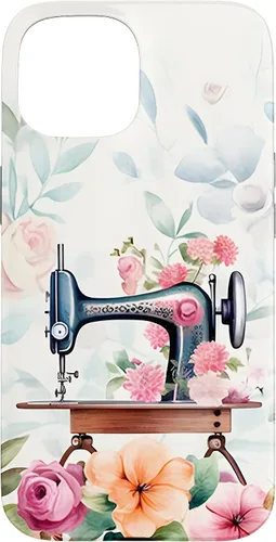 Vista 6 de Funda de costura floral vintage para máquina de coser iPhone 16
