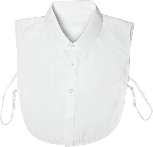 Vista 5 de Joyci Collar falso de negocios para hombre de algodón puro Dickey Collar Color sólido