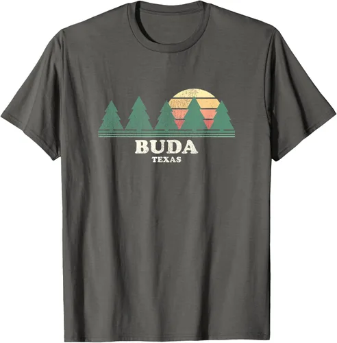 Vista 28 de Buda TX Vintage Throwback Tee Retro 70s Design T-Shirt