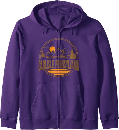 Vista 6 de Vintage Carlisle, Pennsylvania Mountain Print - Sudadera con capucha, Negro