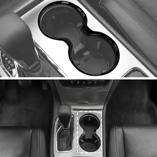 Vista 7 de para Jeep Grand Cherokee 2011-2021 Cubierta de Moldura del Portavasos Delantero, Anillo del Portavasos de la Fila Delantera Accesorios Interiores