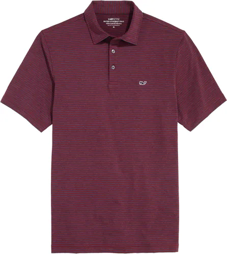 Vista 6 de Vineyard Vines Polo Bradley Stripe Sankaty para hombre Ocean Breeze Tejeda