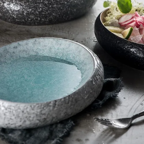 Vista 6 de Dipping Bowls Creative Ceramic Tableware Plate Dinner Plate Salad Bowl Art Tableware Appetizer Bowls,S-One Size (S)