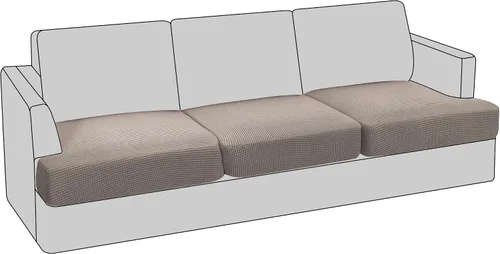 Vista 21 de PrinceDeco Funda elástica para sofá biplaza con cojín en forma de T para sofá de 2 cojines, funda de asiento con parte inferior elástica, apta