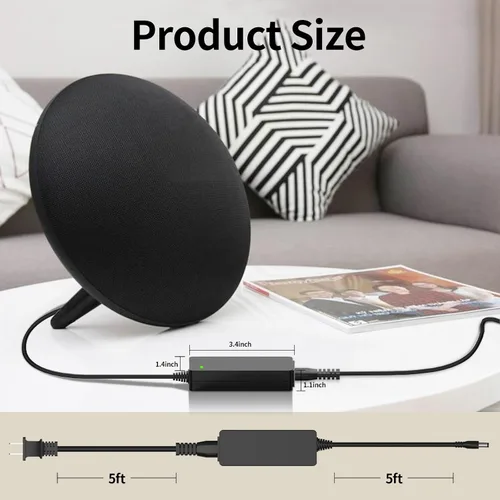 Vista 3 de para Cargador Harman Kardon Onyx Studio 8 7 6 5 4 3 2 1 Bocina Inalámbrica Bluetooth Reemplazo Cargador Harmon Kardon 19V AC Cable