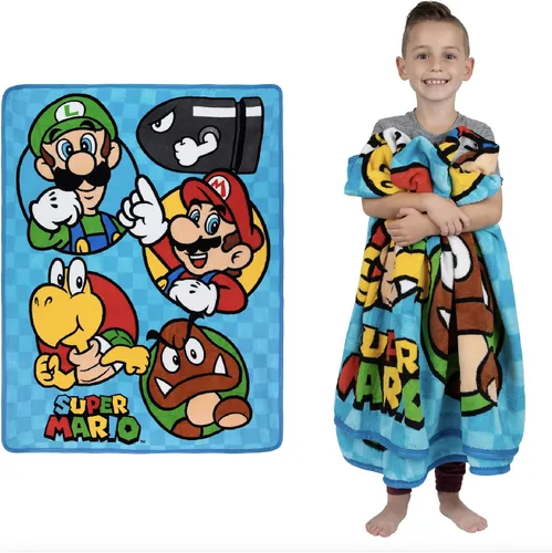 Vista 7 de Franco Ropa de cama para niños, manta súper suave de micro raschel, 46 x 60 pulgadas, Care Bears