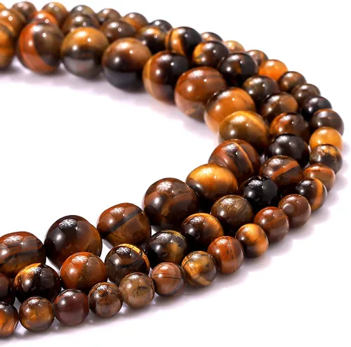 Vista 8 de 100 cuentas de piedra natural de 0.315 pulgadas (0.315 in), piedras preciosas redondas sueltas, piedra de energía curativa para hacer pulseras, 100