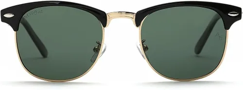 Vista 47 de AEVOGUE Gafas de sol polarizadas para mujeres y hombres semi marco retro gafas de sol AE0369