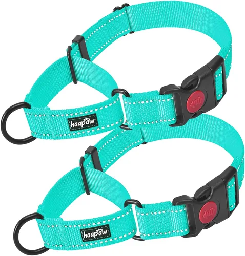 Vista 12 de Haapaw Collar de perro Martingala a prueba de escapes, beige, S