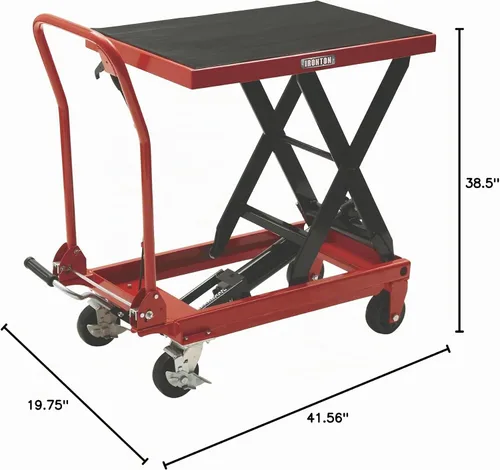 Vista 5 de Ironton Carro de Mesa Hidráulica, 1,000 Lb. Capacidad, 34 3/4in. Elevación