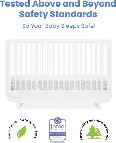Vista 7 de Delta Children Cuna convertible 4 en 1 Rhodes - Certificado Greenguard Gold, Bianca White