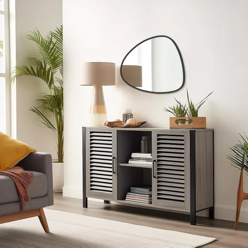 Vista 3 de WallBeyond Espejo asimétrico, espejo de pared irregular, espejos de pared decorativos para dormitorio, sala de estar, entrada, pasillo, espejo
